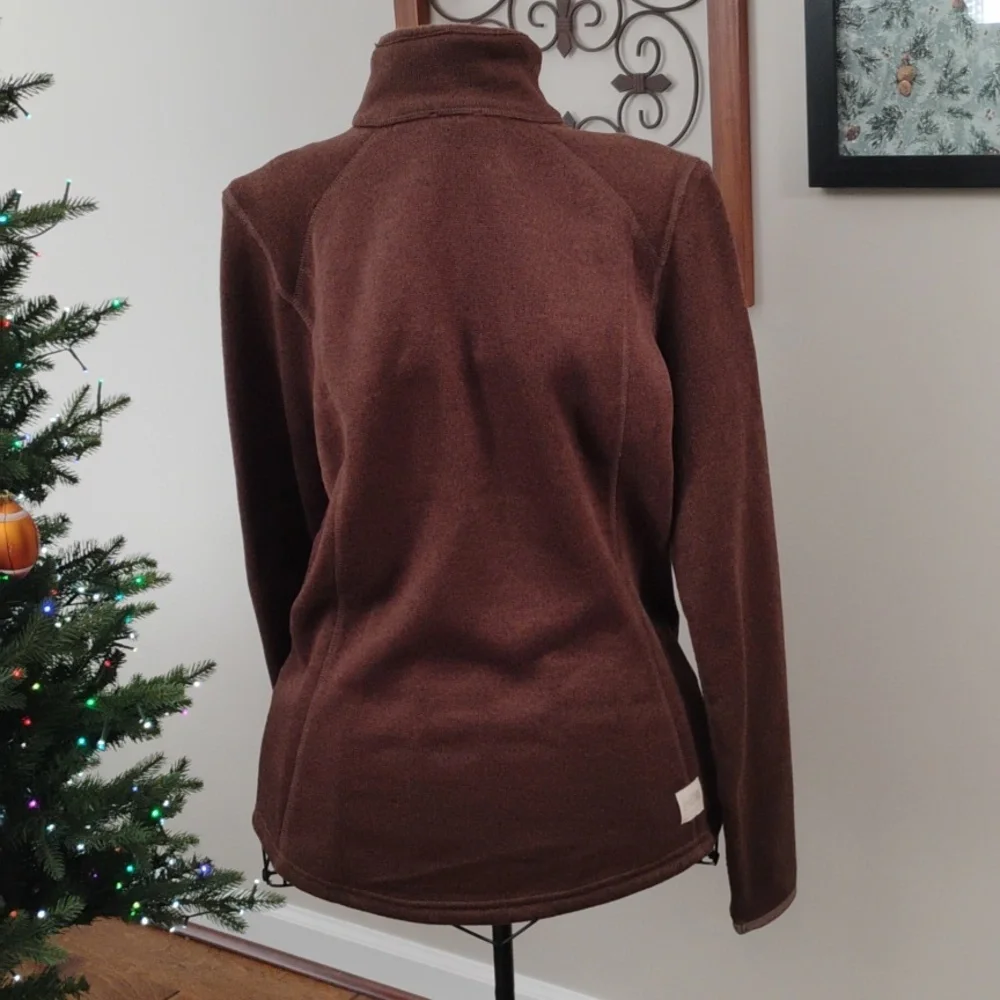 North Face Women's Crescent Ridge Shawl Collar Fleece Pullover Brown Large NWT - Picture 3 of 10